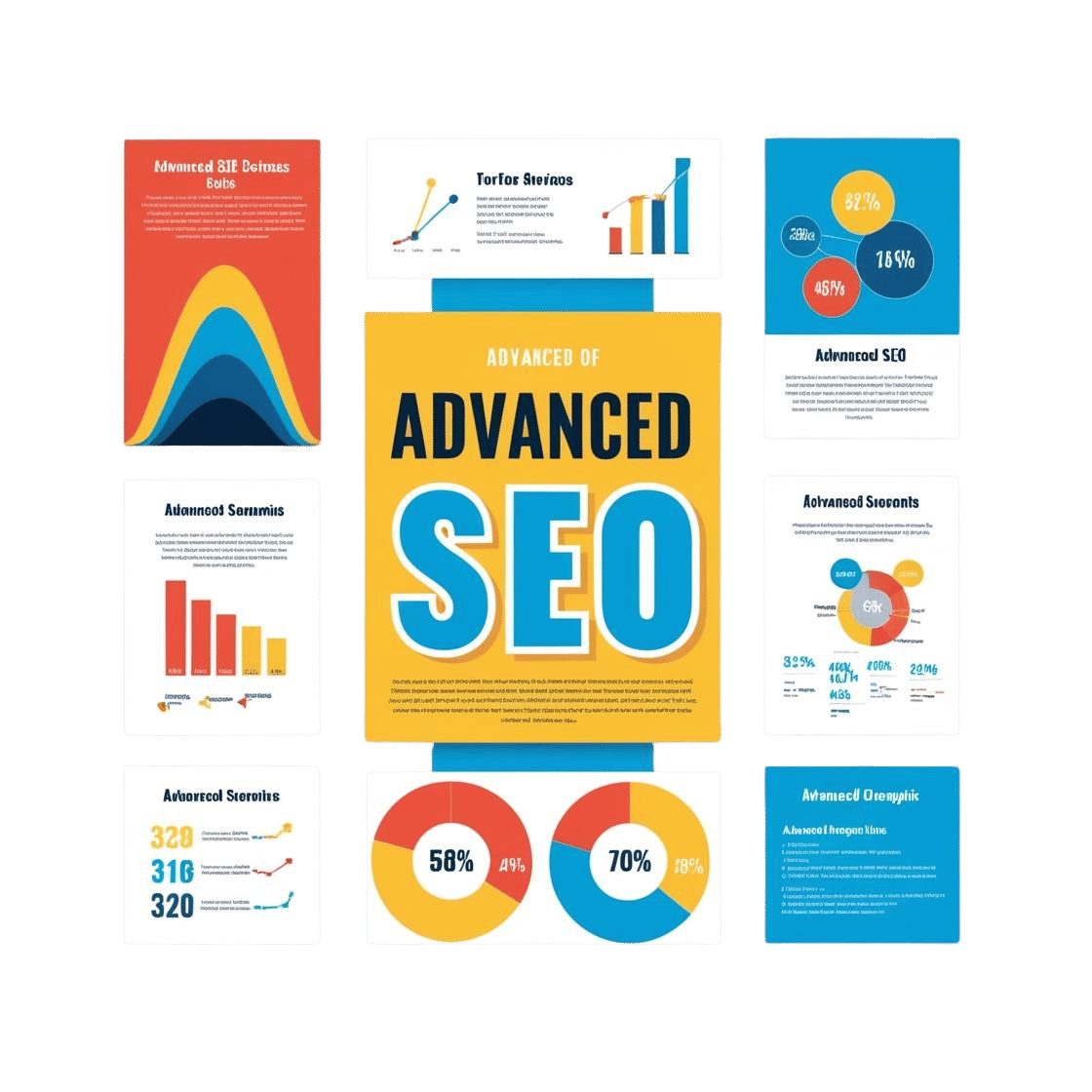 Advanced SEO is showing various graphs